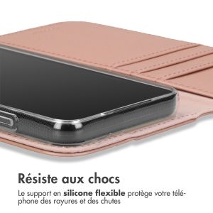 Accezz Étui de téléphone portefeuille Wallet iPhone 13 Pro Max - Rose Champagne