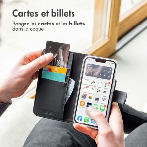 Accezz Étui de téléphone portefeuille Wallet iPhone 13 Pro Max - Noir