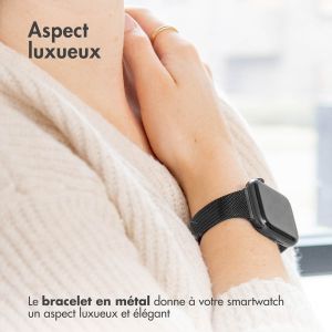 iMoshion Bracelet pliant Milanese Apple Watch Series 1-9 / SE - 38/40/41mm - Noir