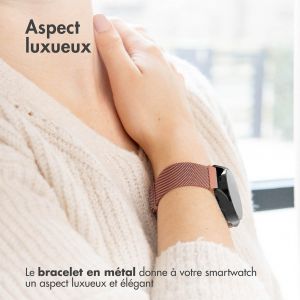 iMoshion Bracelet magnétique milanais Fitbit Inspire - Taille M - Rose Dorée