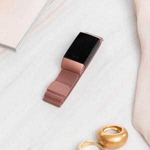 iMoshion Bracelet magnétique milanais Fitbit Charge 3 / 4 - Taille M - Rose