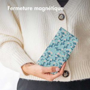 iMoshion ﻿Étui de téléphone portefeuille Design Samsung Galaxy S9 - Blue Flowers