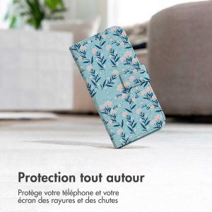 iMoshion ﻿Étui de téléphone portefeuille Design iPhone 12 (Pro) - Blue Flowers