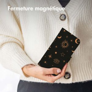 iMoshion ﻿Étui de téléphone portefeuille Design iPhone SE (2022 / 2020) / 8 / 7 / 6(s) - Sky Black