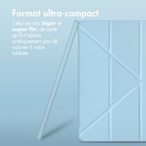 iMoshion Coque tablette Origami iPad Air 11 pouces (2024) M2 / Air 5 (2022) / Air 4 (2020) / Pro 11 (2018 / 2020 / 2021 / 2022) - Bleu clair