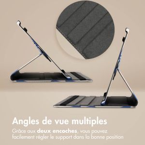 iMoshion Coque tablette Design rotatif à 360° Samsung Galaxy Tab S9 Ultra - White Blue Stripes