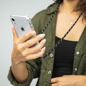 iMoshion Coque avec cordon Samsung Galaxy A22 (5G) - Noir / Dorée