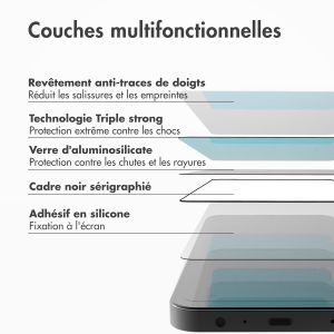 Accezz Protecteur d'écran intégral triple résistance avec applicateur iPhone 15 Plus - Transparent