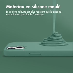 Accezz Coque Liquid Silicone iPhone Xr - Vert foncé