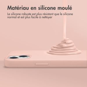 Accezz Coque Liquid Silicone iPhone 11 - Rose