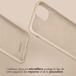 Accezz Coque Liquid Silicone iPhone 12 (Pro) - Stone