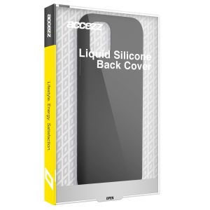 Accezz Coque Liquid Silicone Samsung Galaxy Z Flip 4 - Noir