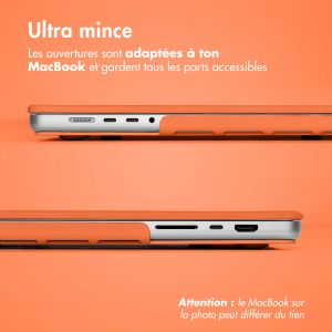 iMoshion Coque rigide MacBook Air 13 pouces (2022) / Air 13 pouces (2024) M3 chip - A2681 / A3113 - Apricot Crush Orange