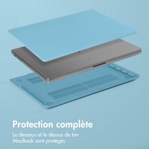 iMoshion Coque rigide MacBook Air 13 pouces (2018-2020) - A1932 / A2179 / A2337 - Soft Blue