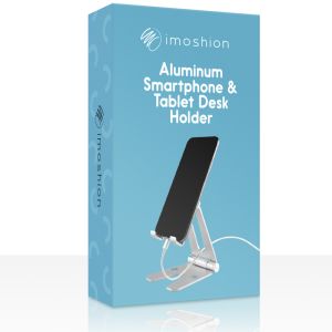 iMoshion Support de téléphone de bureau - Support de tablette de bureau - Réglable - Aluminium - Argent