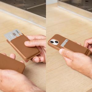 Accezz Porte-cartes portefeuille en cuir avec MagSafe - Brun