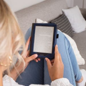 iMoshion Étui de liseuse en cuir végan Amazon Kindle 10 - Bleu