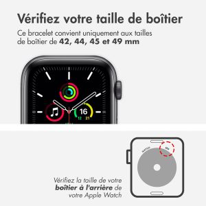 Apple Leather Link Apple Watch Series 1-9 / SE / Ultra (2) - 42/44/45/49 mm - Taille S/M - Ink
