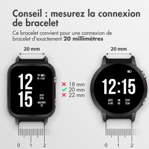 iMoshion Bracelet en cuir magnétique - Connexion universelle de 20 mm - Brun