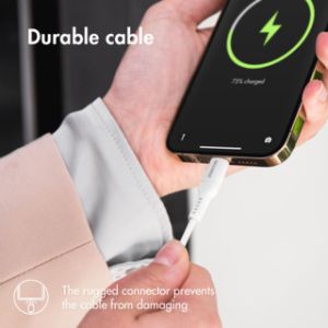 Accezz Câble Lightning vers USB iPhone Xs Max - Certifié MFi - 1 mètre - Blanc