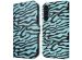 iMoshion Étui de téléphone portefeuille Design Samsung Galaxy A55 - Black Blue Stripes