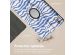iMoshion Coque tablette Design rotatif à 360° Lenovo Tab M10 5G - White Blue Stripes
