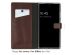Selencia Étui de téléphone portefeuille en cuir véritable Samsung Galaxy S24 Ultra - Brun