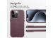 Accezz Coque arrière en cuir avec MagSafe iPhone 15 Pro - Heath Purple