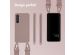 Selencia Coque silicone avec cordon amovible Samsung Galaxy S23 FE - Sand Pink