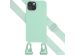 Selencia Coque silicone avec cordon amovible iPhone 15 - Turquoise