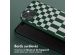 Selencia ﻿Coque design en silicone avec cordon amovible iPhone 15 - Irregular Check Green