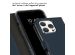 Selencia Étui de téléphone portefeuille en cuir véritable iPhone 15 Pro - Bleu