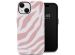 Selencia Coque arrière Vivid iPhone 14 - Colorful Zebra Old Pink