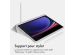 Accezz Étui de téléphone portefeuille Smart Silicone Samsung Galaxy Tab A9 Plus - Gris