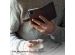 Selencia Étui de téléphone portefeuille en cuir véritable iPhone 15 Plus - Brun