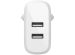 Belkin Boost↑Charge™ Dual USB Wall Charger iPhone 12 + câble Lightning - 24W - Blanc
