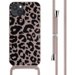 iMoshion Coque design en silicone avec cordon iPhone 15 Plus - Animal Pink