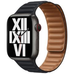 Apple Leather Link Apple Watch Series 1-9 / SE - 38/40/41mm - Taille S/M - Midnight