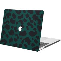 iMoshion Coque Design Laptop MacBook Pro 15 pouces (2016-2019) - A1707 / A1990 - Green Leopard