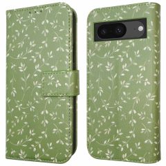iMoshion Étui de téléphone portefeuille Design Google Pixel 8a - Green Flowers