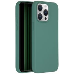 Accezz Coque Liquid Silicone iPhone 15 Pro Max - Vert foncé