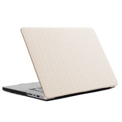 Selencia Coque tissée MacBook Pro 13 pouces (2020 / 2022) - A2289 / A2251 - Beige