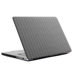 Selencia Coque tissée MacBook Pro 16 pouces (2021) / Pro 16 pouces (2023) M3 chip - A2485 / A2780 / A2919 - Gris