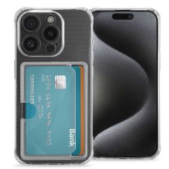 iMoshion Coque silicone avec porte-cartes iPhone 15 Pro - Transparent