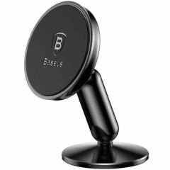 Baseus Magnetic Car Mount iPhone SE (2020) - Support de téléphone pour voiture - Tableau de bord ou pare-brise - Magnétique - Noir