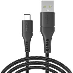 iMoshion Câble USB-C vers USB Samsung Galaxy A54 (5G) - Textile tressé - 3 mètres - Noir