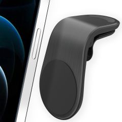 Accezz Support de téléphone pour voiture iPhone 15 Plus - Universel - Grille de ventilation - Magnétique - Noir