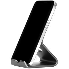 Accezz Support de téléphone de bureau iPhone 15 Pro - Support de tablette de bureau - Premium - Aluminium - Gris