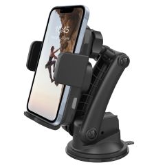 Accezz Support de téléphone de voiture iPhone SE (2020) - Chargeur sans fil - Tableau de bord et pare-brise - Noir