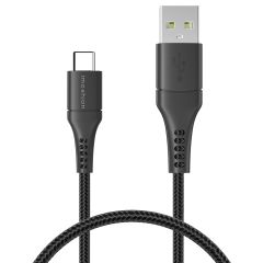 iMoshion Braided USB-C vers câble USB iPhone 15 Plus - 1 mètre  - Noir